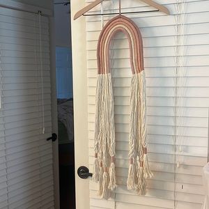 Rainbow macrame wall hanging